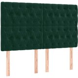  LED uzglavlje tamnozeleno 144x7x118/128 cm baršunasto | shoptok.hr
