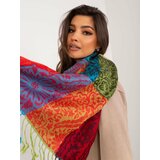 Fashion Hunters Colorful women's scarf with fringe Cene