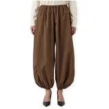 Lahkotne hlače & Harem hlače YAS Billo Balloon Trousers - Teak Kostanjeva