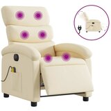 Maison Chic Električni masažni stol - Relax naslanjač krem blago, (22062277) | Shoptok.si