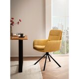 Livetastic Naslanjač Cord, Zlata, Vrtljiv | Shoptok.si