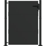 vidaXL Vrtna vrata Črna 105 x 125 cm Jeklo s prašnim premazom | Shoptok.si