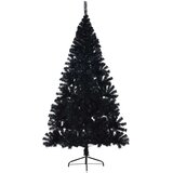  Umjetno predsvijetljeno božićno drvce Crna 180 cm PVC | shoptok.hr