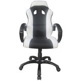 XORA GAMING STOL kovina, umetna masa, tekstil črna, bela | Shoptok.si