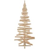 vidaXL Božična drevesa z stojalom Naravna 180 cm Trdna borovina | Shoptok.si