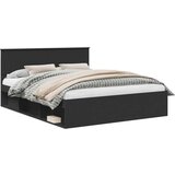  Konstrukcija postelje Črna 160 x 200 cm Masivno borovo les, (5000103495) | Shoptok.si