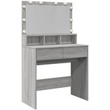  The Living Store Toaletna mizica z LED siva sonoma 80x41x134,5 cm - Toaletna Mizica, (21496004) | Shoptok.si