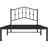 Metalni okvir za krevet s uzglavljem crni 100x190 cm | shoptok.hr