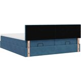 Otomanski okvir kreveta s madracima plavi 200x200cm baršunasti | shoptok.hr