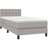 Box spring krevet s madracem svjetlosivi 90x190 cm od tkanine | shoptok.hr