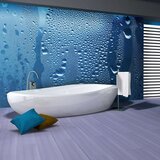  Tapeta - Water drops on blue glass 350x270 Cijene