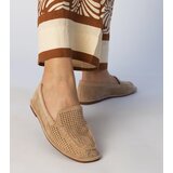 Gemre Brown perforated eco-suede loafers Stanila | Shoptok.si