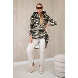 Kesi Long back camo khaki+ecru sweatshirt | shoptok.hr