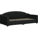  Dnevni krevet na razvlačenje s ladicama crni 90x190 cm tkanina | shoptok.hr
