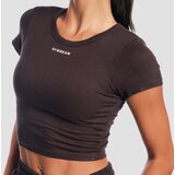 GymBeam Ženska majica Aura Cropped Tee Brown | ePonuda.com