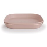 Mushie Square Dinnerware Plates tanjur Blush 2 kom | shoptok.hr