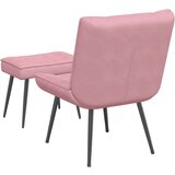  Stolica za opuštanje s osloncem za noge ružičasta baršunasta | shoptok.hr