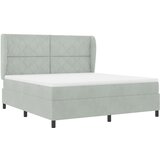  Krevet s opruga kutije Svijetlo siva 200 x 180 cm Baršun | shoptok.hr