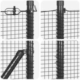  varjena žična ograja z 13 bodicami siva 1,4x50 m jeklo | Shoptok.si