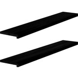 vidaXL Okenske police 2 kosa temno rjava 140x25x2 cm trdna hrastovina Cene