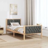  Okvir za krevet Tamno siva 90 x 200 cm tkanina | shoptok.hr