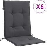 vidaXL Blazina za stol 6 kosov melanž antracitna 100x50x4 cm blago | Shoptok.si