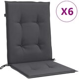 vidaXL Jastuci za stolice 6 kom prošarano antracit 100x50x7 cm tkanine | shoptok.hr