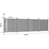 PANEL za ogradu sivi 699 x 186 cm WPC | shoptok.hr