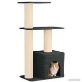  Mačje drvo s sisalnim postoljima za grebanje Tamnosiva 133 cm | shoptok.hr
