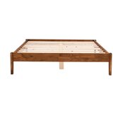 Kalune Design Bračni krevet od masivne smreke s podnicom 160x200 cm u prirodnoj boji/tamno smeđi Galaksi – | shoptok.hr