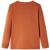  Dječja majica s dugim rukavima boja konjaka 116 | shoptok.hr