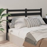  Uzglavlje za krevet crno 126 x 4 x 100 cm od masivne borovine | shoptok.hr