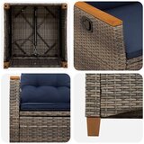  Ležeči vrtni stol Siva in mornarsko modra 64 x 57,5 x 112 cm, (5000285812) | Shoptok.si