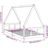  Za dječji krevet 90 x 190 cm od masivne borovine | shoptok.hr