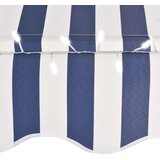  Tenda na ručno uvlačenje s LED svjetlima 300 cm plavo-bijela | shoptok.hr