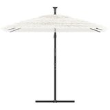  Vrtni suncobran s čeličnom šipkom bijeli 246x246x230 cm | shoptok.hr