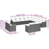  13-dijelni set vrtnih sofa s jastucima poliratan Bež | shoptok.hr