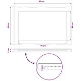  Pravokutni stolni vrh 90 x 60 x 3 cm Pravokutni - Tamno smeđa 90 x 55 x 3 5 cm Živi rub 2 strane | shoptok.hr