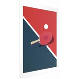  Plakat - Table Tennis - Ball and Racket on a Table 21x30 Bez okvira | shoptok.hr