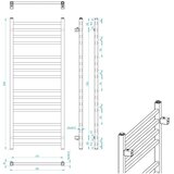 Sapho kupatilski radijator metro 120x50 cm, sjajni hrom | Eponuda.com