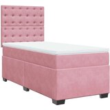 vidaXL box spring krevet s madracem ružičasti 100x200 cm baršunasti | shoptok.hr