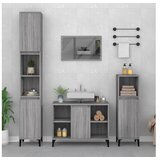  Omarica za umivalnik siva sonoma 80x33x60 cm inženirski les | Shoptok.si