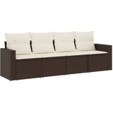  4-dijelni set vrtnih sofa od poliratana s jastucima smeđi | shoptok.hr
