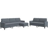 3-dijelni set sofa s jastucima tamnosivi baršunasti | shoptok.hr