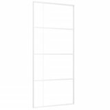 Furnova Drsna vrata mlečno ESG steklo in aluminij 90x205 cm bela, (21945126) | Shoptok.si