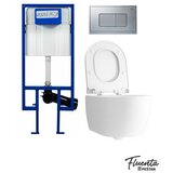 Peštan Set Fluenta Fit 80mm Ugradni vodokotlić+ Block hrom mat tipka + Turbo wc šolja sa daskom | Eponuda.com