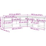  Skladišno uzglavlje Beton siva 180 cm Konstruirano drvo | shoptok.hr