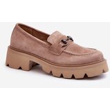 VINCEZA Chunky Women's Suede Moccasins Beige Neloria | Shoptok.si