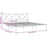 vidaXL metalni okvir za krevet s uzglavljem bijeli 180x200 cm | shoptok.hr