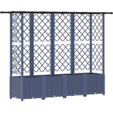  Povišeni krevet s mrežom i krovom Sivi 202 x 40 x 138 cm PP | shoptok.hr
